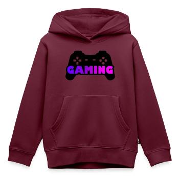 Gaming-Joystick lila rosa - Kinder Premium Organic Hoodie - Burgunderrot - Vorne - AI Model Kid Female (0cm)