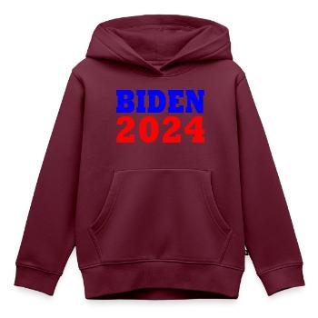 Joe biden 2024 - Kinder Premium Organic Hoodie - Burgunderrot - Vorne - AI Model Kid Female (0cm)