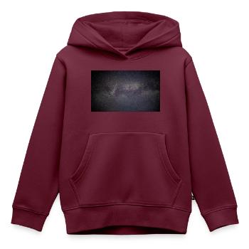 Milchstraße - Kinder Premium Organic Hoodie - Burgunderrot - Vorne - AI Model Kid Female (0cm)