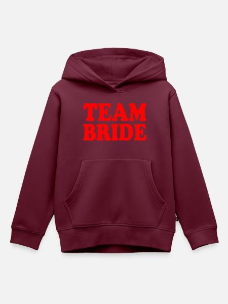 Team bride - Kinder Premium Organic Hoodie - Burgunderrot