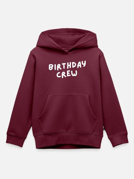 Birthday Crew - Kinder Premium Organic Hoodie - Burgunderrot