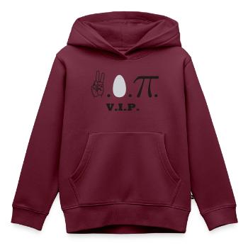 VIP - Kinder Premium Organic Hoodie - Burgunderrot - Vorne - AI Model Kid Female (0cm)