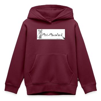 Logo SW - Kinder Premium Organic Hoodie - Burgunderrot - Vorne - AI Model Kid Female (0cm)