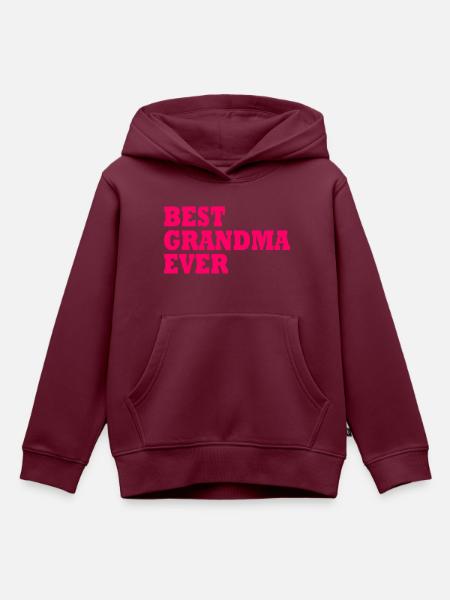 Best grandma ever - Kinder Premium Organic Hoodie - Burgunderrot