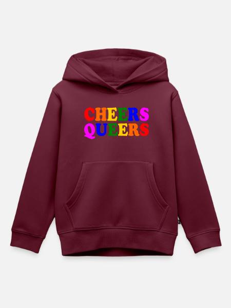 Cheers queers - Kinder Premium Organic Hoodie - Burgunderrot