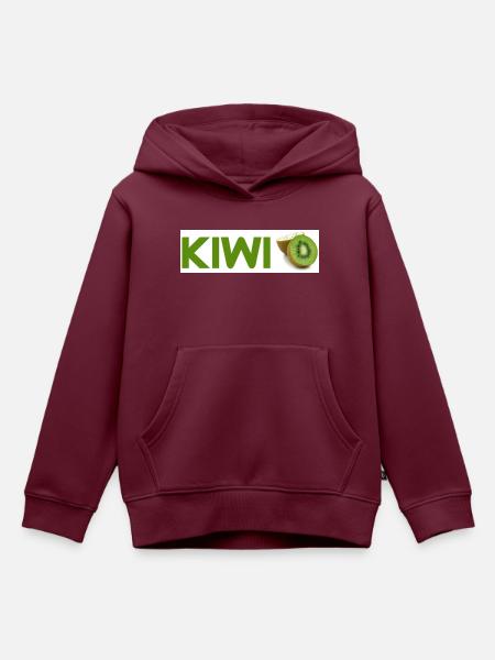 Kiwi - Kinder Premium Organic Hoodie - Burgunderrot