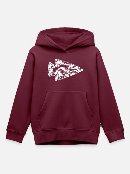 Pfeilspitze - Kinder Premium Organic Hoodie - Burgunderrot