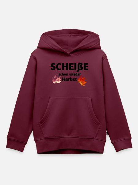 Herbstspruch - Kinder Premium Organic Hoodie - Burgunderrot