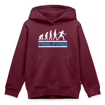 Entwicklung Ping-Pong Ping Pong PingPong - Kinder Premium Organic Hoodie - Burgunderrot - Vorne - AI Model Kid Female (0cm)