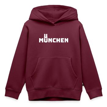 München Bayern Minga Stadt Bavaria Frauenkirche - Kinder Premium Organic Hoodie - Burgunderrot - Vorne - AI Model Kid Female (0cm)