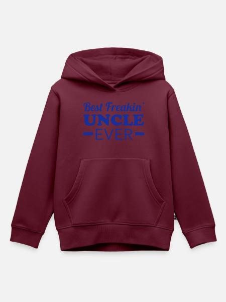 Uncle - Kinder Premium Organic Hoodie - Burgunderrot