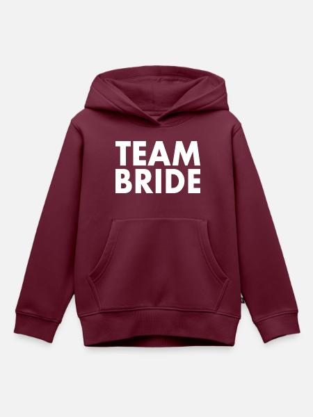 Team bride - Kinder Premium Organic Hoodie - Burgunderrot