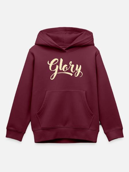 Glory 1 - Kinder Premium Organic Hoodie - Burgunderrot