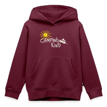 Camping Kind Campervan - Kinder Premium Organic Hoodie - Burgunderrot - Vorne - AI Model Kid Female (0cm)