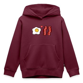 Speck und Ei - Kinder Premium Organic Hoodie - Burgunderrot - Vorne - AI Model Kid Female (0cm)