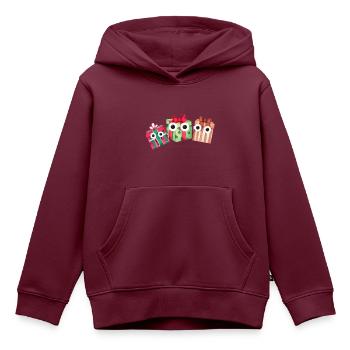Geschenke,Familie, Weihnachten, geschenk - Kinder Premium Organic Hoodie - Burgunderrot - Vorne - AI Model Kid Female (0cm)