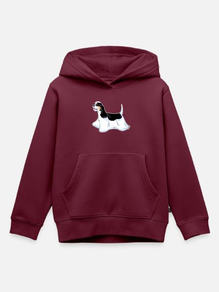 AmCocker 6 - Kinder Premium Organic Hoodie - Burgunderrot