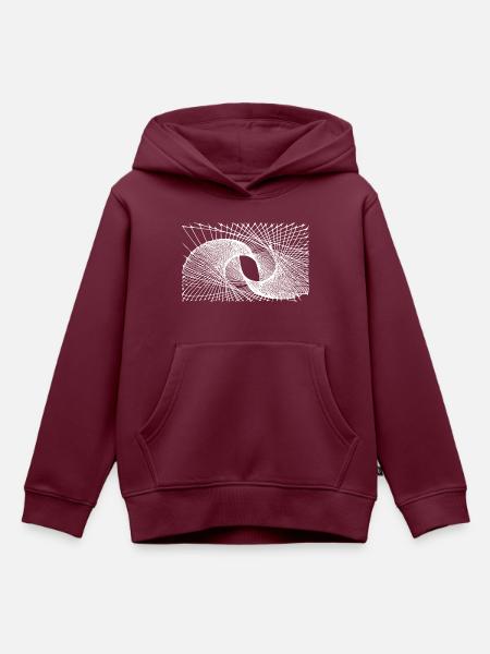 Geometrische Linien - Kinder Premium Organic Hoodie - Burgunderrot