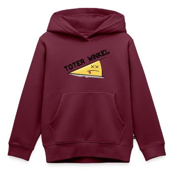Toter Winkel Wortwitz T-Shirt - Kinder Premium Organic Hoodie - Burgunderrot - Vorne - AI Model Kid Female (0cm)