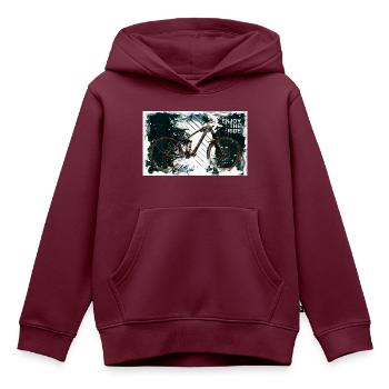 Enjoy the ride - Kinder Premium Organic Hoodie - Burgunderrot - Vorne - AI Model Kid Female (0cm)