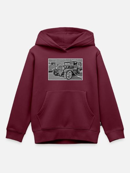 Auto Car - Kinder Premium Organic Hoodie - Burgunderrot