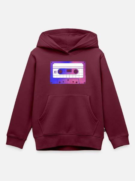 Casette - Kinder Premium Organic Hoodie - Burgunderrot