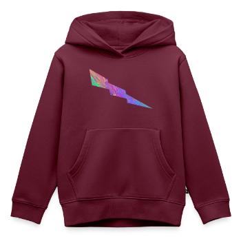 Blitz - Neon - Kinder Premium Organic Hoodie - Burgunderrot - Vorne - AI Model Kid Female (0cm)