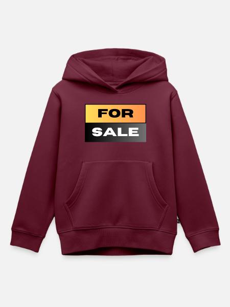 FOR SALE - Kinder Premium Organic Hoodie - Burgunderrot
