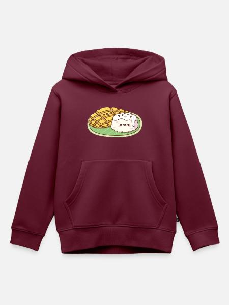 Süße Mango Klebreis Thailändisches Essen - Kinder Premium Organic Hoodie - Burgunderrot