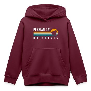 Perser Katze Katzendame Katzenfreund Katzenmama - Kinder Premium Organic Hoodie - Burgunderrot - Vorne - AI Model Kid Female (0cm)