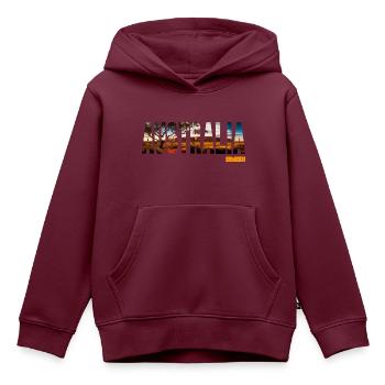 Australia outback - Kinder Premium Organic Hoodie - Burgunderrot - Vorne - AI Model Kid Female (0cm)