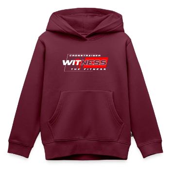 Crosstrainer Ausdauer Trainer - Kinder Premium Organic Hoodie - Burgunderrot - Vorne - AI Model Kid Female (0cm)