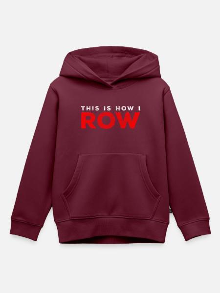 Rudern Ausdauer Fitnessstudio - Kinder Premium Organic Hoodie - Burgunderrot