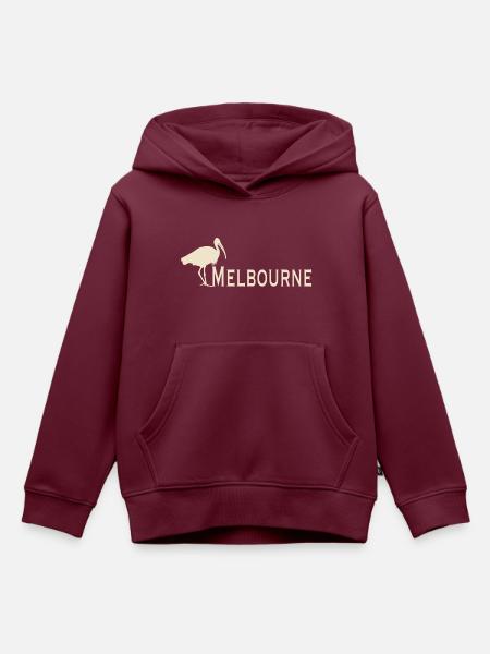 Bin Chicken Melbourne - Kinder Premium Organic Hoodie - Burgunderrot