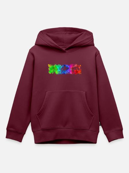 WASD Mouse Controller Rainbow - Kinder Premium Organic Hoodie - Burgunderrot