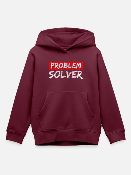 Problem? Nicht mein Problem Motto - Kinder Premium Organic Hoodie - Burgunderrot