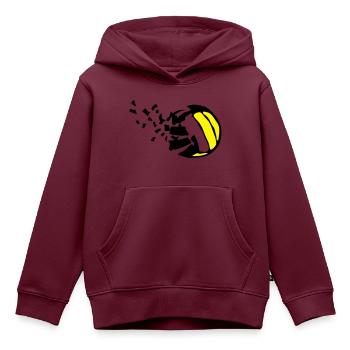 Explosion Volleyball Destructurer destructi - Kinder Premium Organic Hoodie - Burgunderrot - Vorne - AI Model Kid Female (0cm)