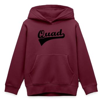 Quad - Kinder Premium Organic Hoodie - Burgunderrot - Vorne - AI Model Kid Female (0cm)