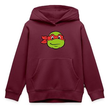 Teenage Mutant Ninja Turtles Raphael Kostüm - Kinder Premium Organic Hoodie - Burgunderrot - Vorne - AI Model Kid Female (0cm)