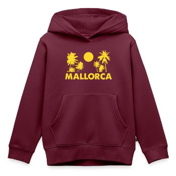 mallorca 1 - Kinder Premium Organic Hoodie - Burgunderrot - Vorne - AI Model Kid Female (0cm)