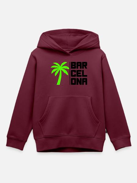 barcelona - Kinder Premium Organic Hoodie - Burgunderrot