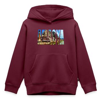 amasya panorama - Kinder Premium Organic Hoodie - Burgunderrot - Vorne - AI Model Kid Female (0cm)