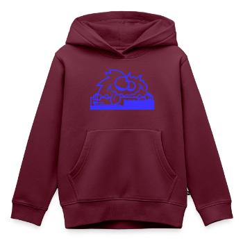 Haariges DJ Monster Horror Halloween Mischpult Fun - Kinder Premium Organic Hoodie - Burgunderrot - Vorne - AI Model Kid Female (0cm)