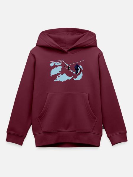 Bergsteigen - Kinder Premium Organic Hoodie - Burgunderrot
