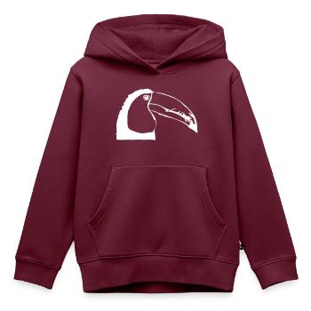 Tukan im Profil - Kinder Premium Organic Hoodie - Burgunderrot - Vorne - AI Model Kid Female (0cm)