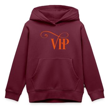 VIP - Kinder Premium Organic Hoodie - Burgunderrot - Vorne - AI Model Kid Female (0cm)