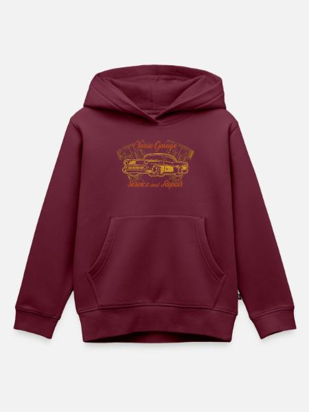 classic garage - Kinder Premium Organic Hoodie - Burgunderrot