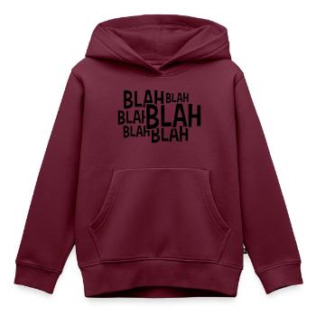 Comic Blah Spruch - Kinder Premium Organic Hoodie - Burgunderrot - Vorne - AI Model Kid Female (0cm)
