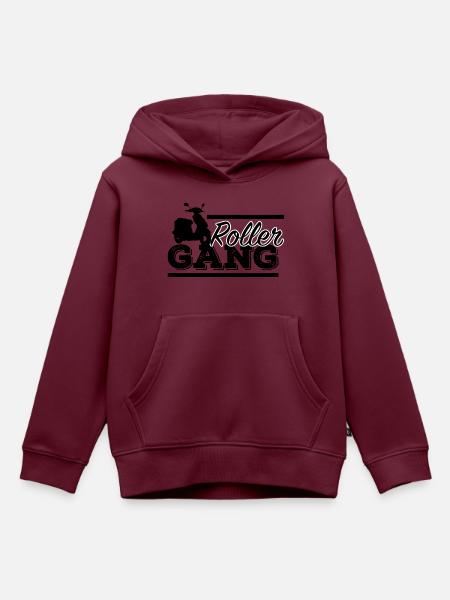 Roller Gang - Scooter - Kinder Premium Organic Hoodie - Burgunderrot