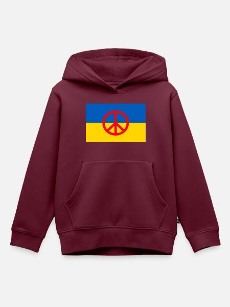 Ukraine - Kinder Premium Organic Hoodie - Burgunderrot